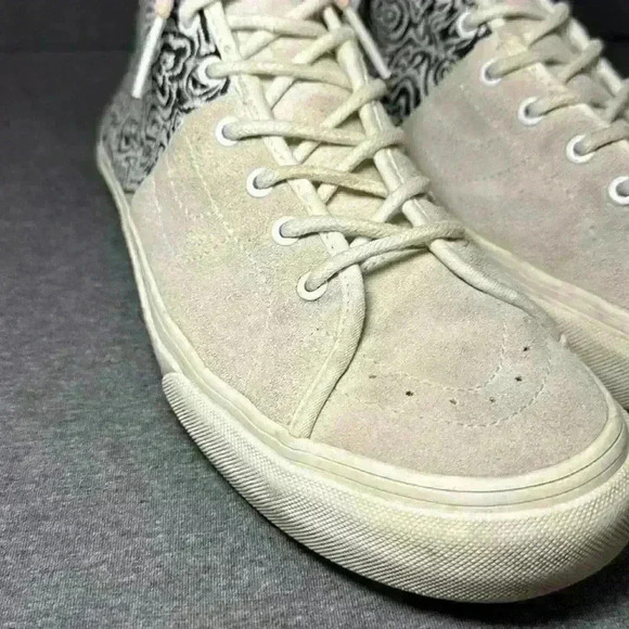 Vans Sk8 Hi TC6D Woven Flower Black White Skateboard Shoes Mens 9.5/Womens 11 - Picture 8 of 15